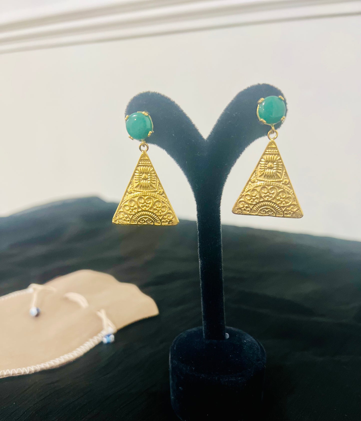 Handmade 18k gold plated earring