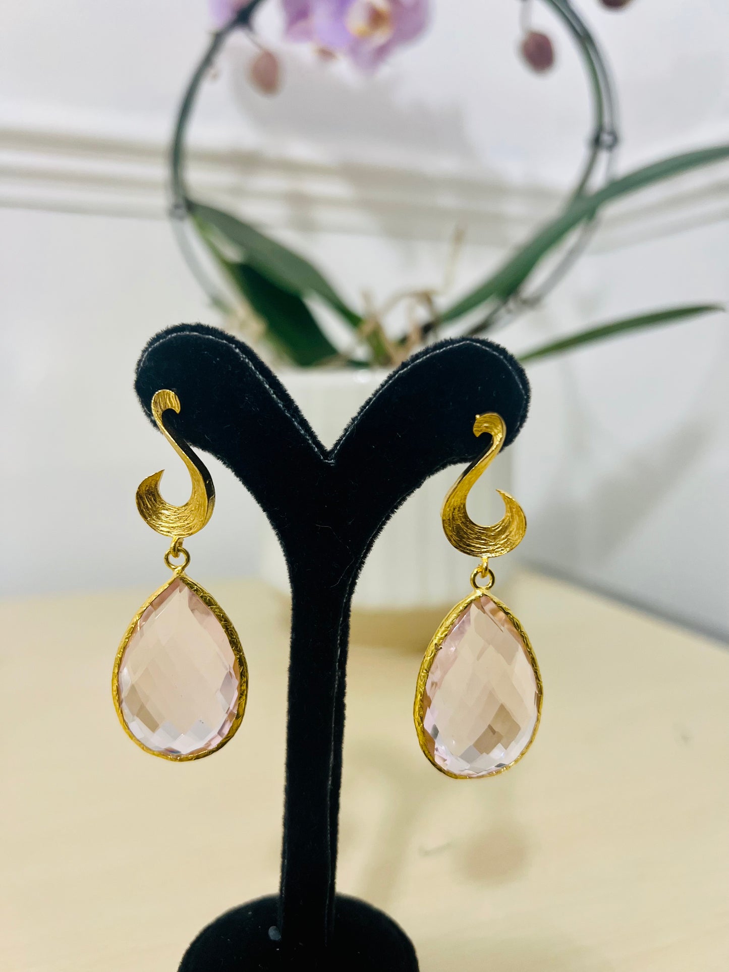 Handmade 18k gold plated earrings