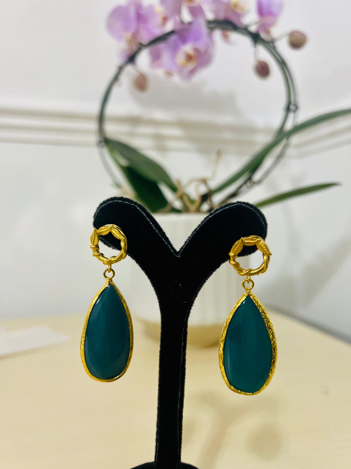 Handmade 18k gold plated earrings