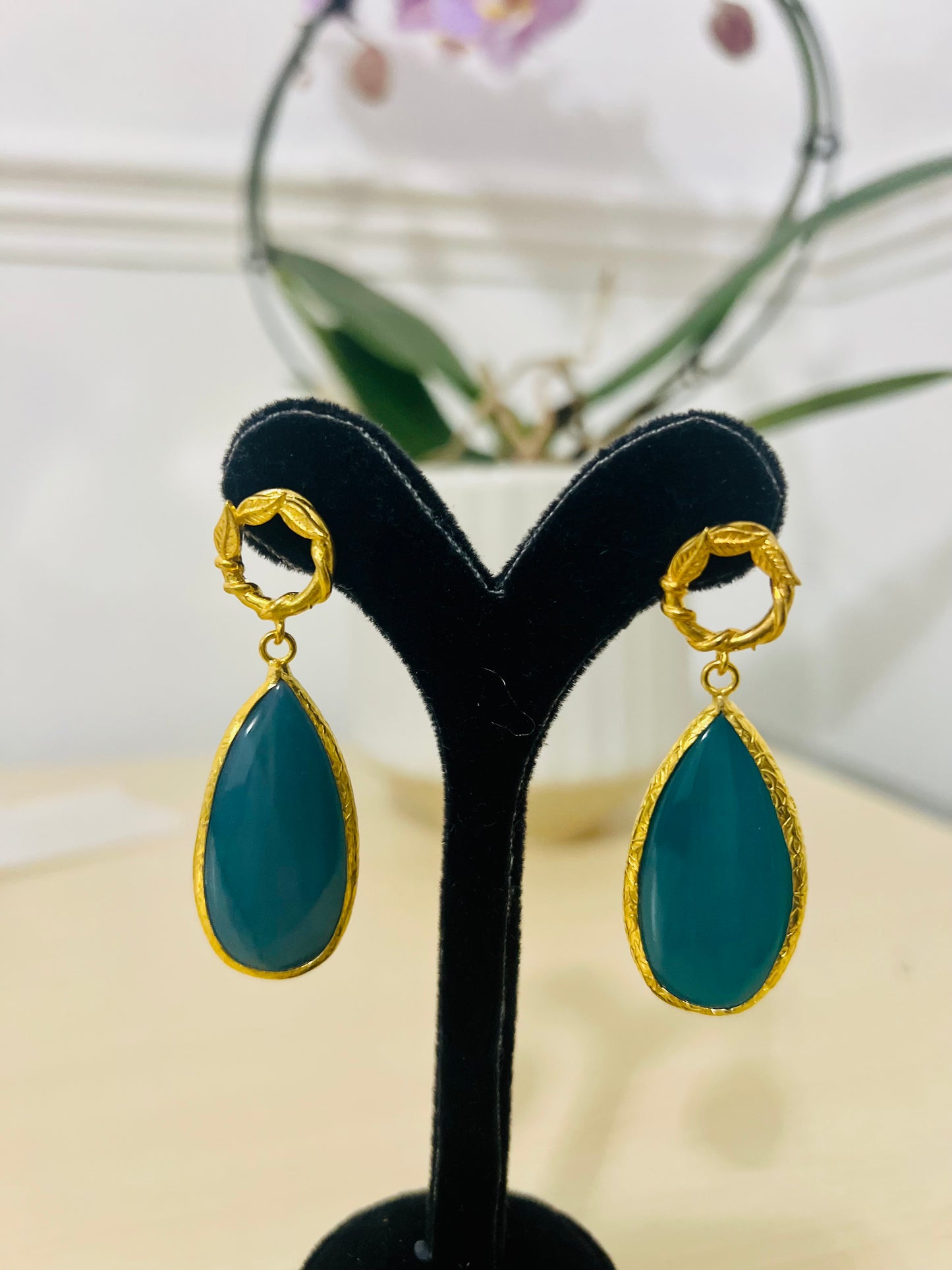 Handmade 18k gold plated earrings