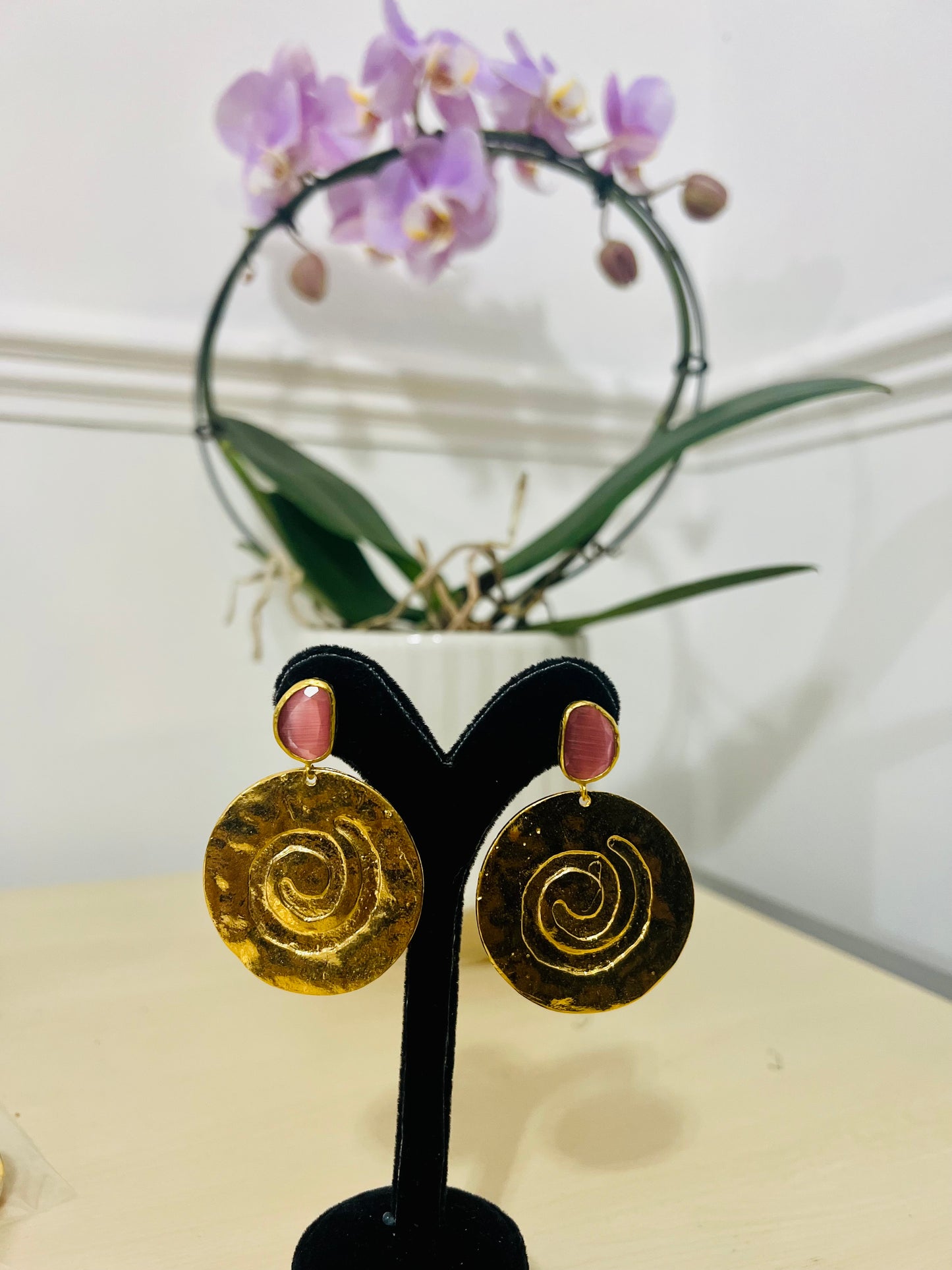 Handmade 18k gold plated earrings