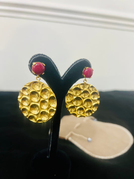 Handmade 18k gold plated earrings