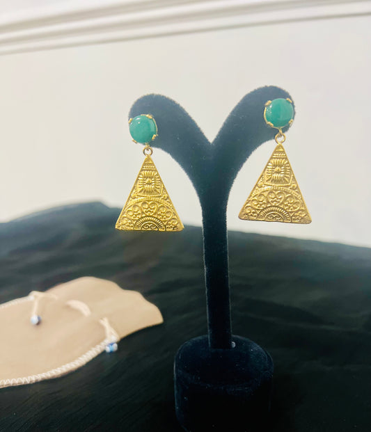 Handmade 18k gold plated earring