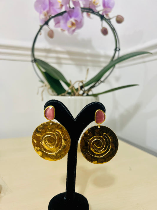 Handmade 18k gold plated earrings