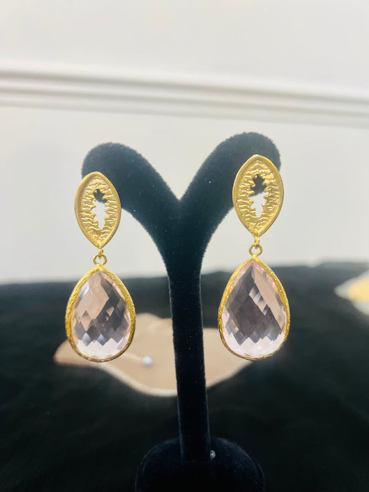 Handmade 18k gold plated earrings
