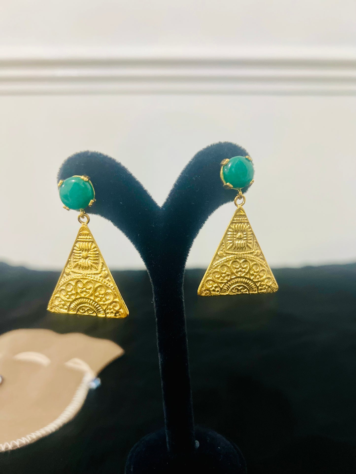 Handmade 18k gold plated earring