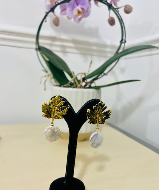 Handmade 18k gold plated earrings