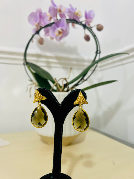 Handmade 18k gold plated earrings