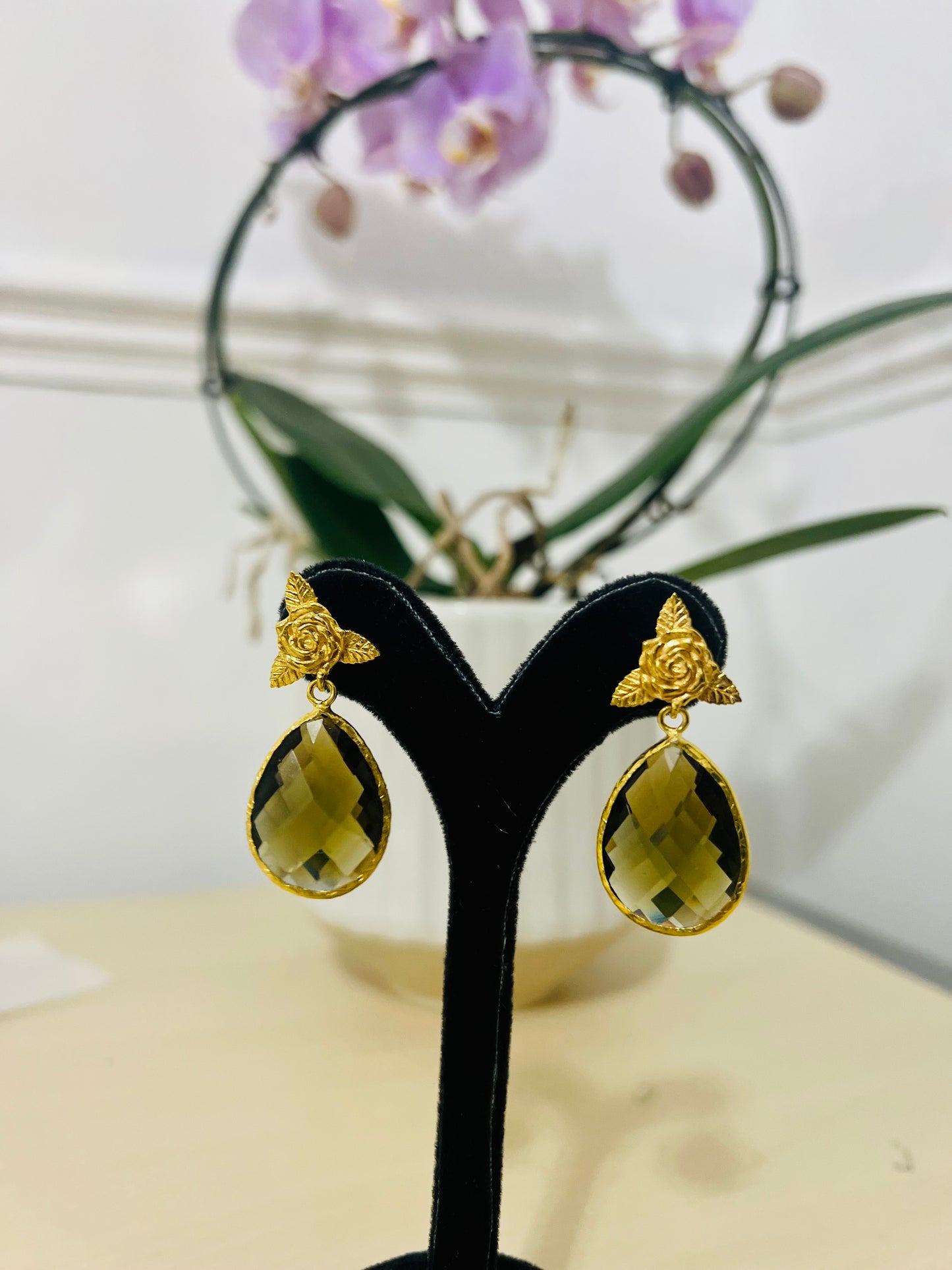 Handmade 18k gold plated earrings