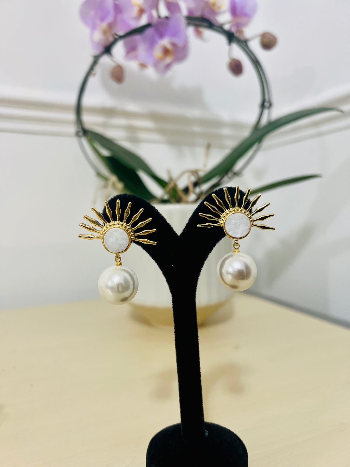 Handmade 18k gold plated earrings