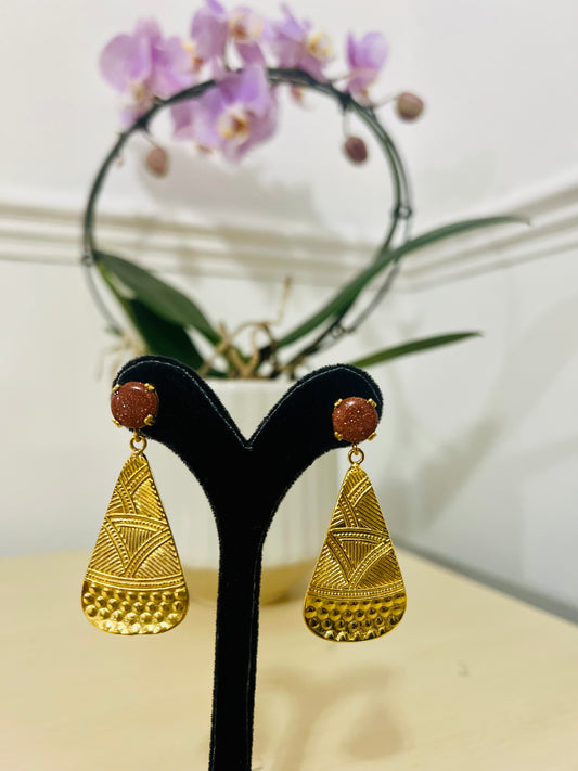 Handmade 18k gold plated earrings