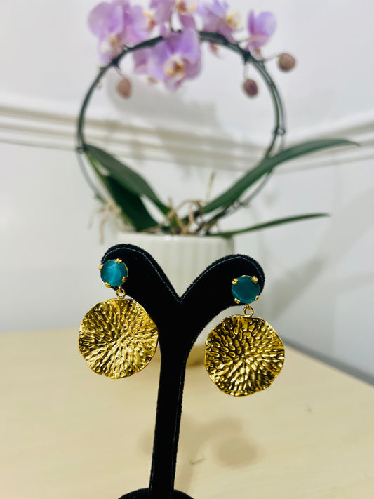 Handmade 18k gold plated earrings