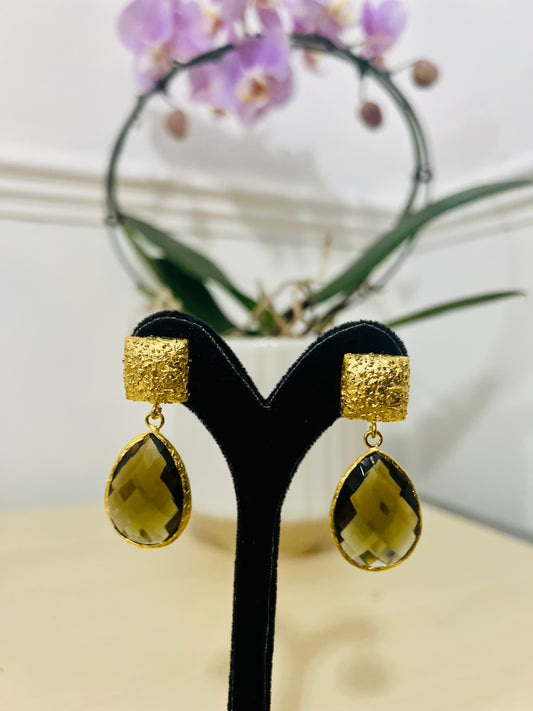 Handmade 18k gold plated earrings