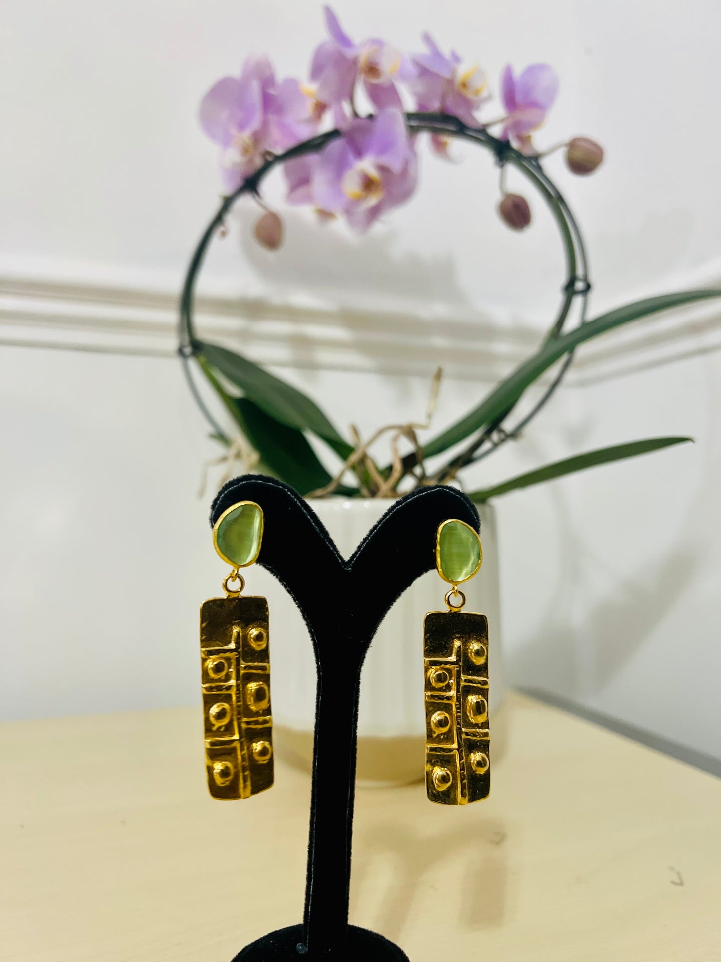 Handmade 18k gold plated earrings
