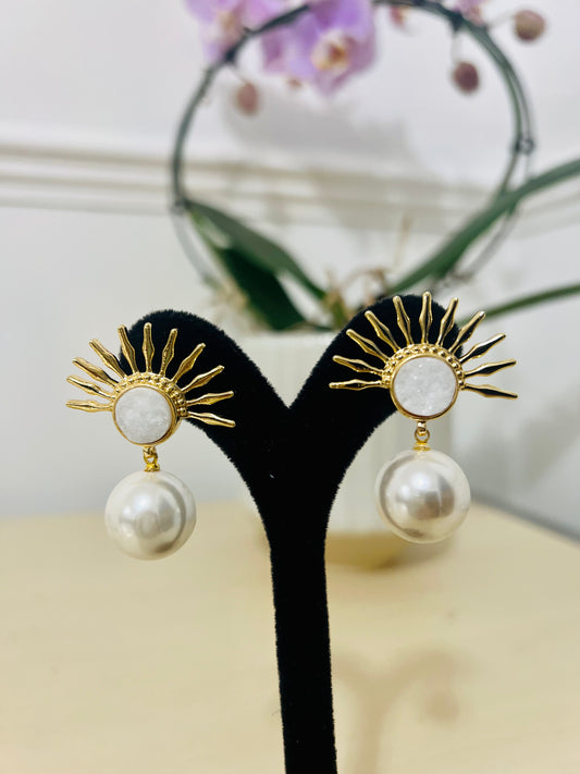 Handmade 18k gold plated earrings