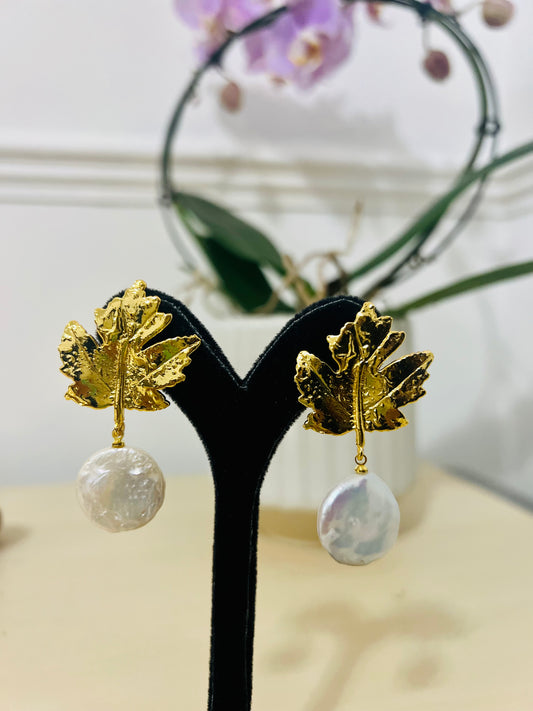 Handmade 18k gold plated earrings